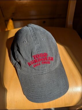 Black Baseball Cap with Red Embroidery -Todd Rundgren 2021 Tour